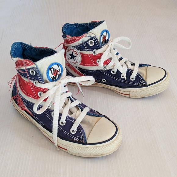 CONVERSE Limited Edition The Who flag Artwork 2008 Year Hour high top sneakers - Picture 11 of 15